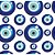 Tecido Olho Grego Cor 04 (Branco com Azul Forte), 100% Algodão, Unid. 50cm x 1,50mt - Imagem 1