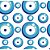 Tecido Olho Grego Cor 05 (Branco com Azul Claro), 100% Algodão, Unid. 50cm x 1,50mt - Imagem 1