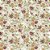 Tricoline Rosinhas Creme com Ocre, 100% Algodão, Unid. 50cm x 1,50mt - Imagem 1