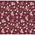 Tricoline Estampado Floral Lúcia Cor - 13 (Bôrdo), 100% Algodão, Unid. 50cm x 1,50mt - Imagem 1
