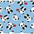 Tecido Tricoline Panda (Azul com Vermelho), 100% Algodão, Unid. 50cm x 1,50mt - Imagem 1