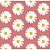 Tecido Tricoline Margaridas (Rose), 100% Algodão, Unid. 50cm x 1,50mt - Imagem 1