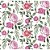 Tecido Tricoline Gardenias (Rosa), 100% Algodão, Unid. 50cm x 1,50mt - Imagem 1