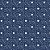 Tricoline Estampado Estrelinhas Azul Marinho, 100% Algodão, Unid. 50cm x 1,50mt - Imagem 1