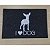 Tapete Capacho Love Dog Pinscher Preto Amo Cachorro 60x40 - Imagem 2