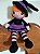 Boneca Bruxinha com vassoura Halloween em Crochê Amigurumi - Imagem 7