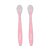 Colheres de Silicone Premium Rosa - 2 unidades - Clingo - Imagem 1