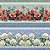 Tricoline Digital Barrado Jardim de Rosas 55cm x 1,50mt - Imagem 2