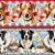 Tricoline Digital Barrado Cachorrinhos Estilosos 55cm x 1,50mt - Imagem 1