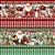 Tricoline Digital Barrado Papai Noel 55cm x 1,50mt - Imagem 1