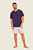 Pijama Masculino Adulto Manga Curta LISTRA AZUL blusa Marinho Anna Kock Sleepewear - Imagem 2