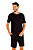 Pijama Masculino Adulto Manga Curta Preto Gola V Viscolycra Cor Com Amor - Imagem 1