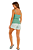 Pijama Alça Verde com Short Floral Aquarelado Viscolycra Cor Com Amor - Imagem 2