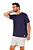 Pijama Masculino Adulto Manga Curta Xadrez Grid Marinho Anna Kock Sleepwear - Imagem 1