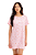Camisola Adulto Feminina Manga Curta Rosa Mini Laranjas - Imagem 1