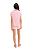 Pijama Camisaria Adulto Feminino Manga Curta Rosa Claro Viscolycra - Imagem 2