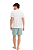 Pijama Masculino Adulto Manga Curta com Short Verde Claro Listrado - Imagem 2