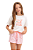 Pijama Menina Manga Curta com Shorts Rosa Mini Laranjas - Imagem 1
