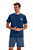 Pijama Masculino Adulto Manga Curta Azul Listrado  Cor Com Amor - Imagem 1