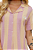 Pijama Camisaria Manga Curta LISTRA AMARELO ROSA Anna Kock Sleepwear - Imagem 2