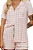 Pijama Camisaria Manga Curta VICHY ROSA Viscolycra Anna Kock Sleepwear - Imagem 2