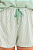 Pijama Adulto Feminino Manga Curta Verde Lucky com Shorts Verde Listrado - Imagem 3
