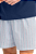 Pijama Menino Manga Curta Marinho com Short Azul Claro Listrado - Imagem 2