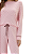 Pijama Adulto Manga Longa Rosa Mini Xadrez Viscolycra Cor Com Amor - Imagem 2