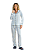 Pijama Camisaria Manga Longa Listra Azul Anna Kock Sleepwear - Imagem 1
