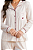 Pijama Camisaria Manga Longa Listra Rosa Detalhes Vinho Anna Kock Sleepwear - Imagem 3