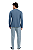 Pijama Masculino Adulto Manga Longa Azul Medio Listrado - Imagem 3