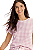 Pijama Feminino Manga Curta Vichy Estrelas Lilás Cor Com Amor - Imagem 2