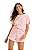 Pijama Feminino Manga Curta Rosa Cerejas Cor Com Amor - Imagem 1