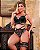 CONJUNTO SEXY BICOLOR SUPER LUXO LINHA PREMIUM COM PERSEX REF:0947 - Imagem 1