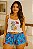 PIJAMA BABY DOLL CROPPED PERSONAGEM ESTAMPADO EM SUEDE PREMIUM - Imagem 5