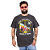 Camiseta Plus Size Estonada Guitarra Rocket Flying Preta. - Imagem 1