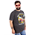 Camiseta Plus Size Estonada Guitarra Rocket Flying Preta. - Imagem 3