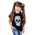 Camiseta Infantil Caveira Mexicana Preta Jaguar - Imagem 1