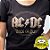 Camiseta Feminina ACDC Rock Or Dust Preta Oficial - Imagem 5