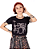 Camiseta Feminina Bateria Line Drum Preta - Imagem 1