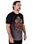 Camiseta Guns N' Roses Esqueleto Estonada Preta Oficial - Imagem 3