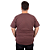 Camiseta Plus Size Estonada Caveira Life Fast Marrom. - Imagem 5