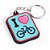 Chaveiro I Love Bike Emborrachado - Imagem 1