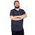 Camiseta Plus Size Básica Estonada Azul. - Imagem 3