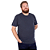 Camiseta Plus Size Básica Estonada Azul. - Imagem 1