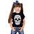 Camiseta Infantil Caveira Mexicana III Preta - Imagem 1