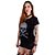 Camiseta Feminina Caveira Ossos Preta - Imagem 3