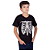 Camiseta Juvenil Caveira Esqueleto Preta - Imagem 3