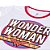 Camiseta Feminina Ringer DC Mulher Maravilha Retrô Branca Oficial - Imagem 2