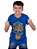 Camiseta Juvenil Brasil Fut Caveira Azul - Imagem 1